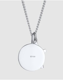 Kuzzoi - ICONIC EXCLUSIVE - Necklace Mens Coin Cross Pendant Trend in 925 Sterling Silver