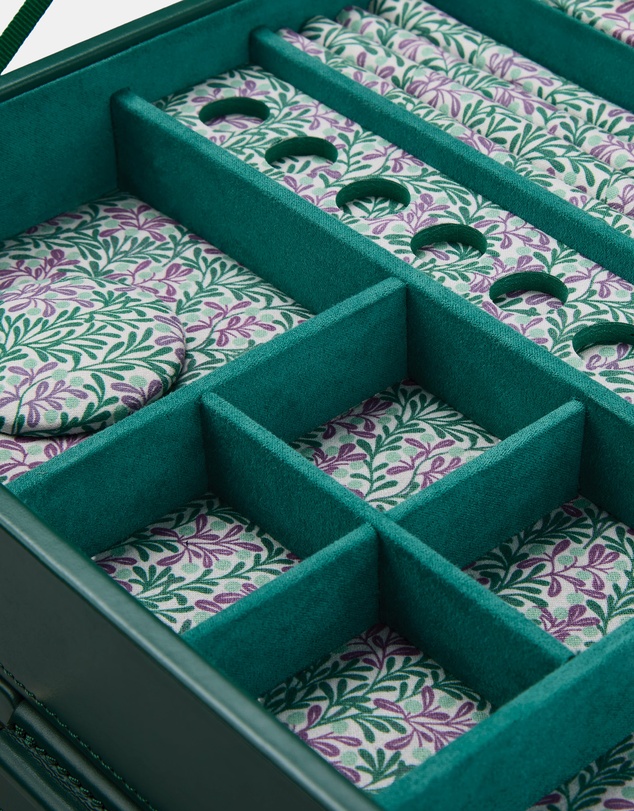 Wolf - WOLF Sophia Jewellery Box with Drawers Forest Green Fruit Botanical