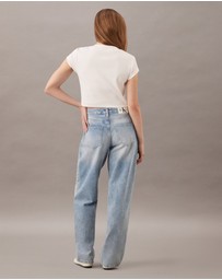 Calvin Klein Jeans - Yarn-Dyed Stripe Monologo Baby Tee