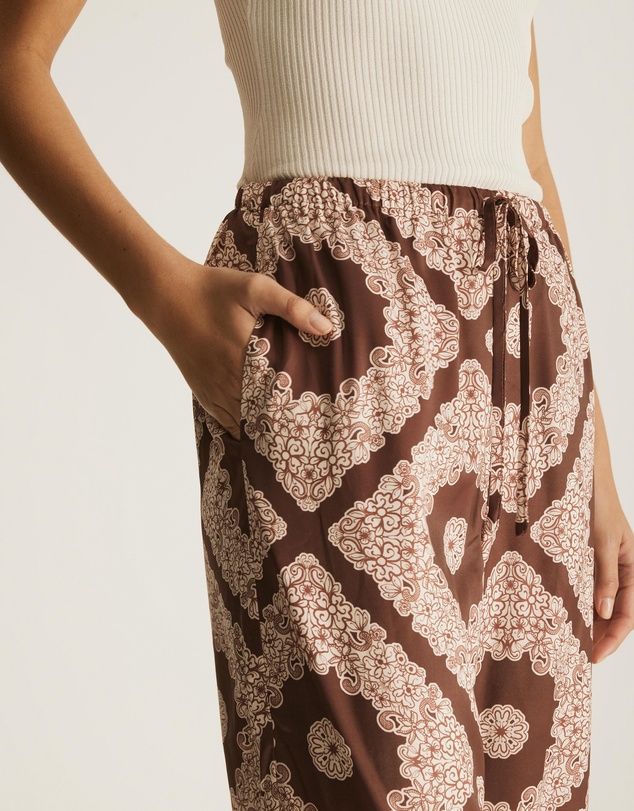 Atmos&Here - Chantilly Printed Satin Pants