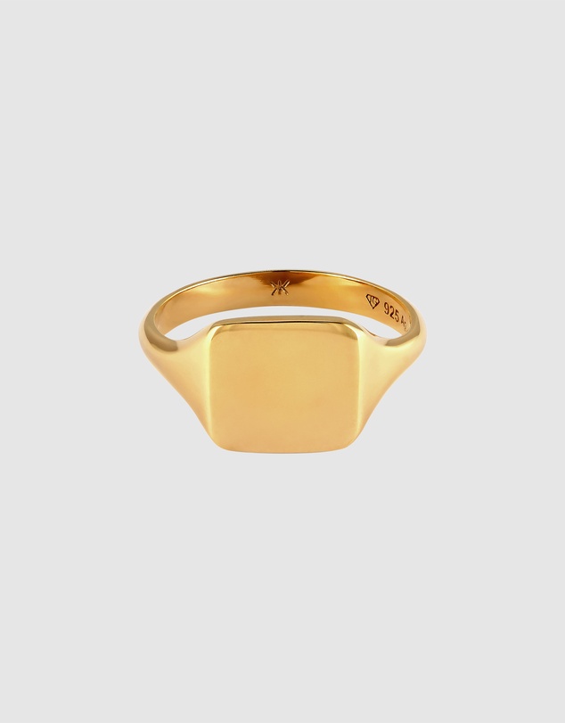 Kuzzoi - ICONIC EXCLUSIVE - Chunky Band Ring in Gold-Plated 925 Sterling Silver