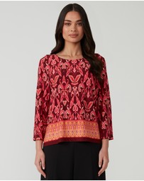 Stella - Pink Cherry Blossom Tunic Top