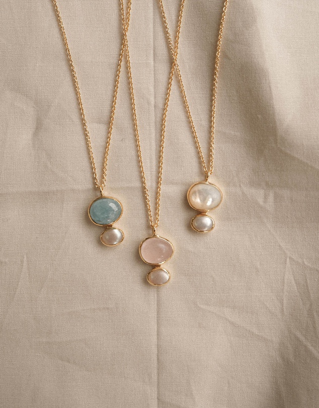 Bianc - Cubism Necklace Mother Of Pearl