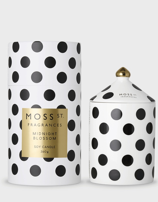 Moss St Fragrances - Midnight Blossom Ceramic Candle 360g