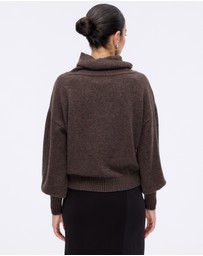 Minima Esenciales - Rian Wool Cashmere Funnel Neck Jumper