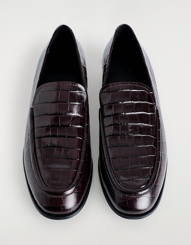 COS - Croc-Effect Leather Loafers