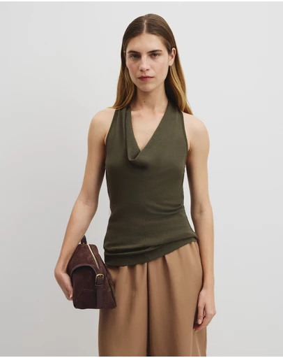 Country Road - V-neck Neck Drape Top