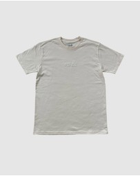 Verb - Verb Puffed Men Classic Logo 100% Cotton Skateboards Tshirt Cream