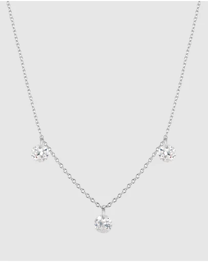 Georgini - Mirage Ethereal White Cubic Zirconia Necklace Silver