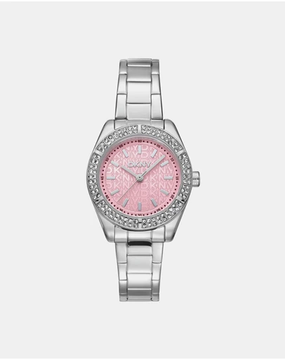 DKNY - Evening Silver 30mm Pink Dial Womens Watch