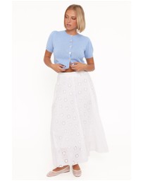 Petal & Pup - Varia Eyelet Maxi Skirt - White
