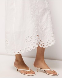 AERE - Adria Broderie Midi Dress