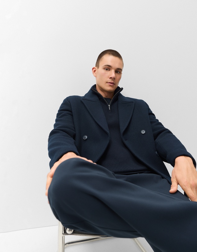 UNISON - Wool Blend Peacoat