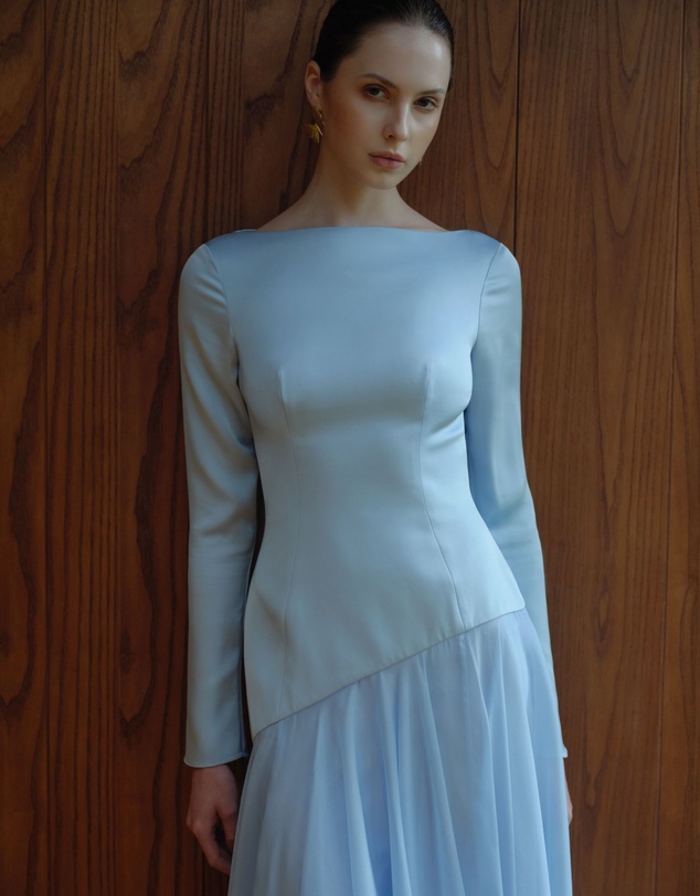 JUSTIN TONG - Selene Contrast Midi Dress