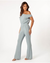 Petal & Pup - Heather One Shoulder Jumpsuit - Sage