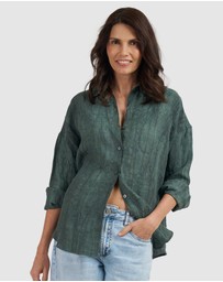 CAMIXA - Exalina Oversized Crinkle Linen Shirt