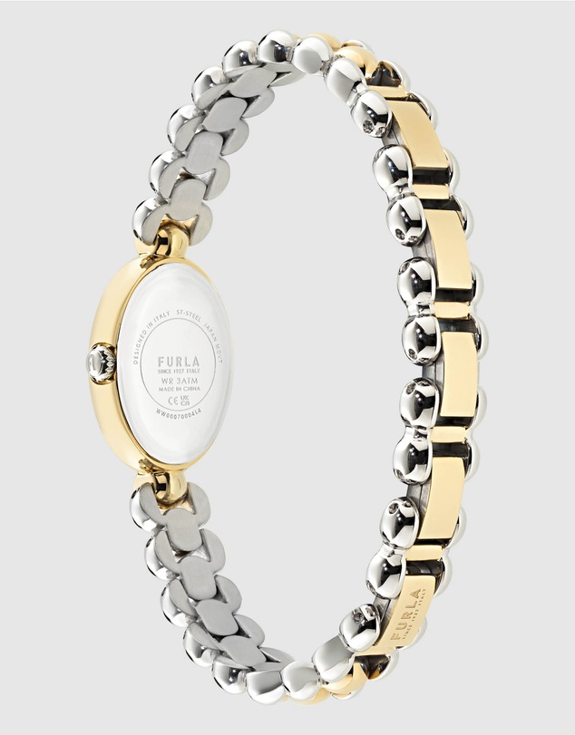 Furla - Delizia Silver and Yellow Gold-Tone Bracelet Watch