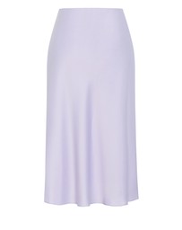 City Chic - Plus size Miranda Satin Midi Skirt - lilac