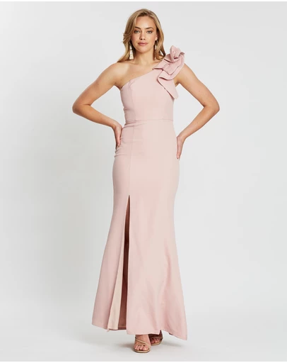 Bariano - Sue Frill Shoulder Gown