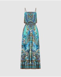 Camilla - Shirred Waist Long Dress