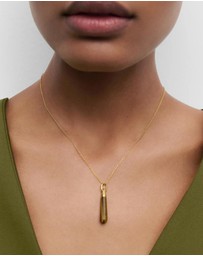 PDPAOLA - Tigers Eye Large Drop Pendant Necklace