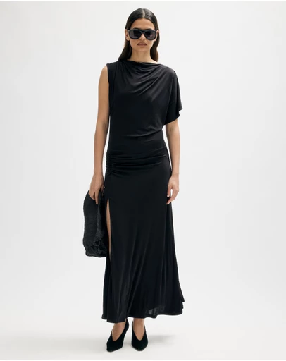 Minima Esenciales - Alba Draped Jersey Maxi Dress