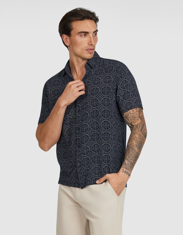 Tarocash - Bayan Textured Geo Shirt