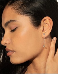 Mestige - Bello Blue Opal Earrings - Silver Plated
