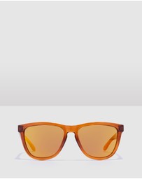 Hawkers Co - Polarized Brown Black One Raw Sunglasses for Men and Women UV400