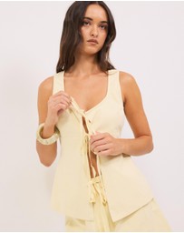 Calli - Matt Cotton Twill Vest