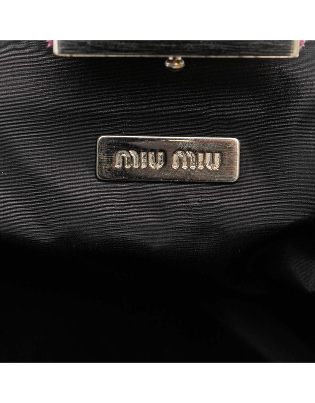Pre-Loved by Azura Reborn - Pre-Loved miu miu Elegant Evening Bag with Metallic Hardware and Shoulder Strap