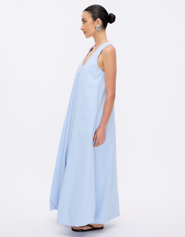 Minima Esenciales - Luna Cotton Bubble Hem Maxi Dress