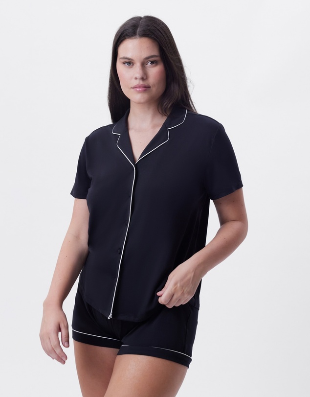 Bras N Things - Emilia Short Sleeve Top - Black