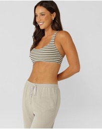 Lorna Jane - Retro Stripe Sports Bra