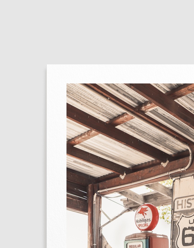 Olive et Oriel - Route 66 Gas Station by Henrike Schenk Art Print