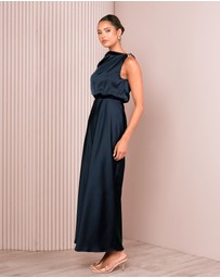 Azzurielle - Darsha Blouson Maxi Dress
