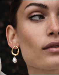 Haze & Glory - ICONIC EXCLUSIVE - Earrings La Pearl Hoops 925 Sterling Silver Gold-Plated