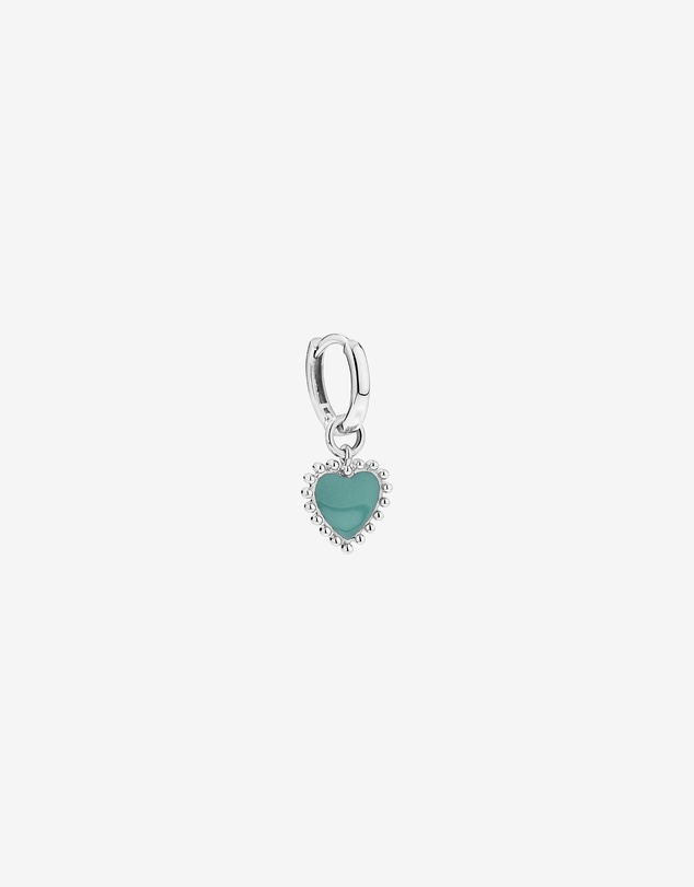 Michael Hill - Blue Enamel Heart Earring Charm in Sterling Silver