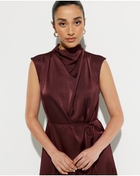 Calli - Union Cowel Midi Dress