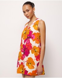 AERE - Odette Linen V Neck Shift