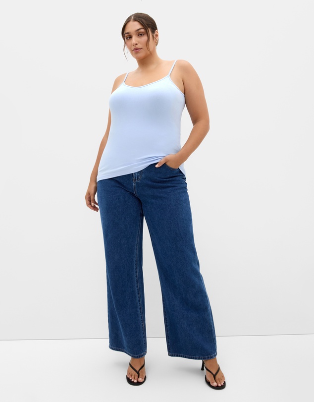 City Chic - Plus size Chloe Basic Cami - soft blue