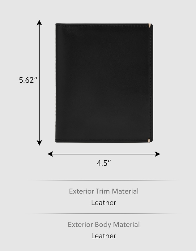 Fossil - Westover Black Travel Passport Wallet