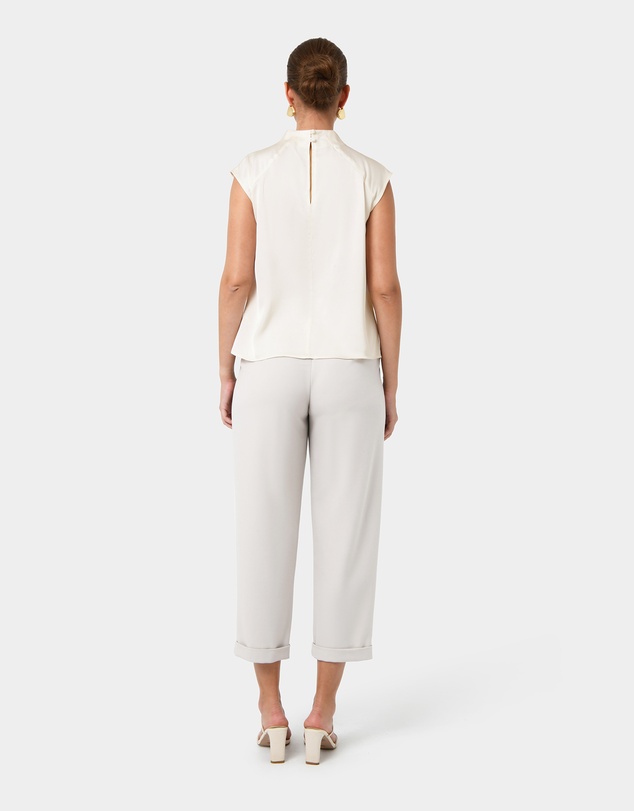Forcast - Kiar Pleated Satin Top