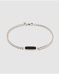 Kuzzoi - ICONIC EXCLUSIVE - Curb Chain Bracelet with Enamel Detail in 925 Sterling Silver