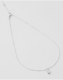 Swarovski - Stilla Attract pendant, Round cut, White, Rhodium plated