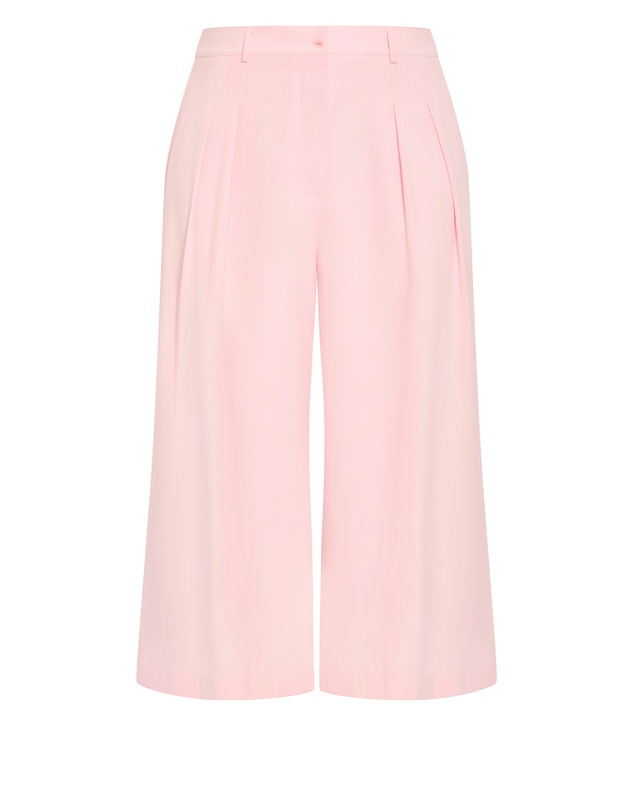City Chic - Plus size Abbie Crop Pant - soft pink