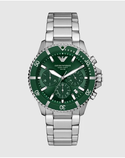 Emporio Armani - Silver Tone Chronograph Watch