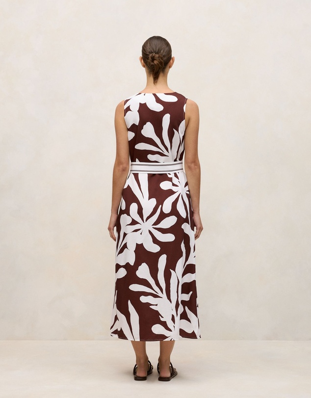 Trenery - Wakame Belted Tank Dress in Espresso