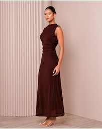 Azzurielle - Pru Off Shoulder Mesh Dress