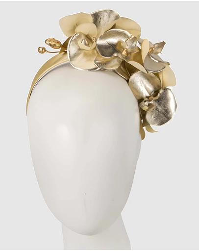 Max Alexander - Gold Orchid Racing Fascinator